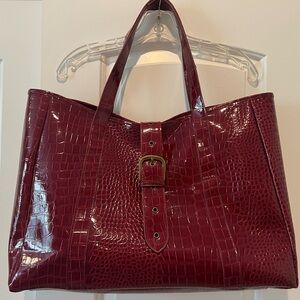 Elegant Burgundy Tote Bag